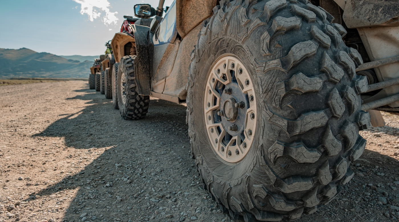 atv tires closeup